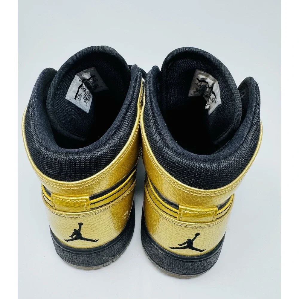 Nike Air Jordan 1 Mid Yellow Black 4.5Y GS‎ Youth Sneakers